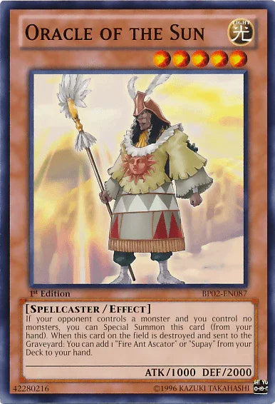 1st Edition, Battle Pack 2: War of the Giants, Effect Monster, Light, Mosaic Rare, Spellcaster, Unlimited Oracle of the Sun [BP02-EN087] Mosaic Rare - Trading Card World