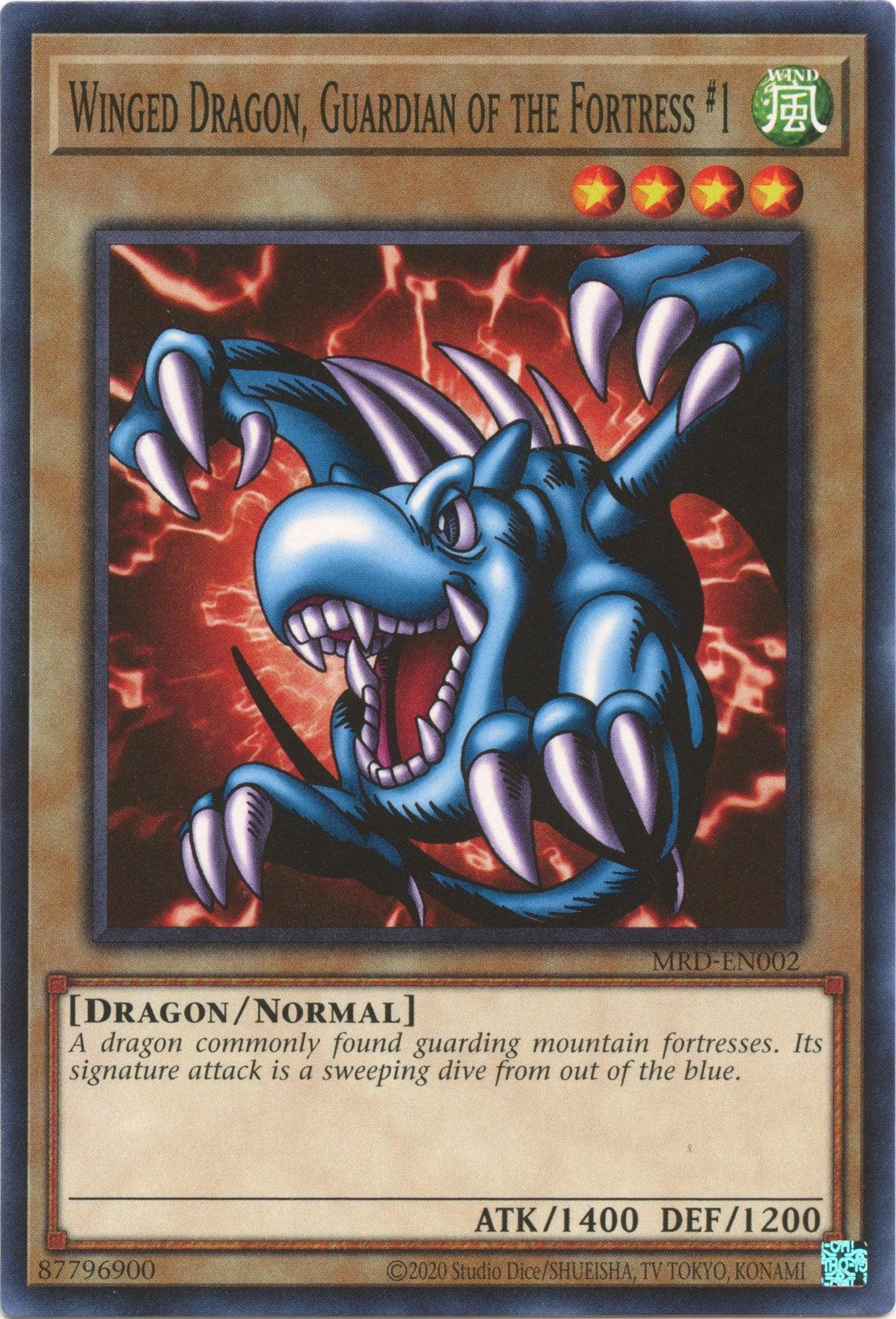 Common, Dragon, Metal Raiders (25th Anniversary Edition), Normal Monster, Unlimited, Wind Winged Dragon, Guardian of the Fortress #1 (25th Anniversary) [MRD-EN002] Common - Trading Card World