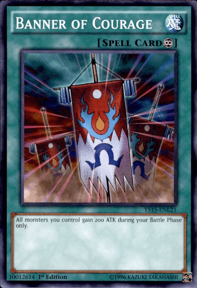 1st Edition, Common, Continuous Spell, Spell, Starter Deck: Dark Legion Banner of Courage [YS15-ENL21] Common - Trading Card World