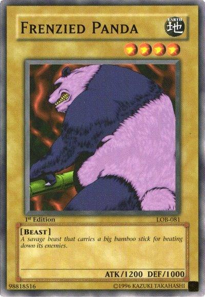 1st Edition, Beast, Common, Earth, Normal Monster, The Legend of Blue Eyes White Dragon, Unlimited Frenzied Panda [LOB-081] Common - Trading Card World