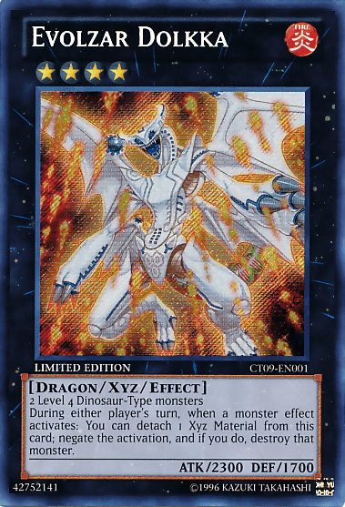 2012 Collectors Tin, Dragon, Fire, Limited, Secret Rare, Xyz/Effect Monster Evolzar Dolkka [CT09-EN001] Secret Rare - Trading Card World