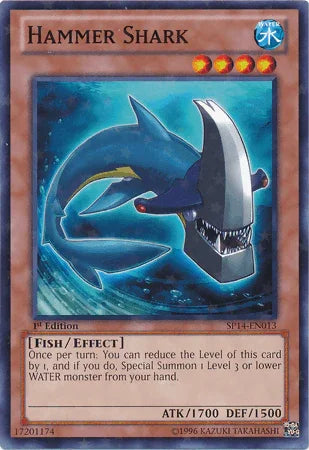 1st Edition, Effect Monster, Fish, Star Pack 2014, Starfoil Rare, Water Hammer Shark [SP14-EN013] Starfoil Rare - Trading Card World