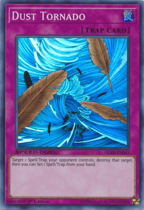 1st Edition, Normal Trap, Speed Duel: Attack from the Deep, Super Rare, Trap Dust Tornado [SBAD-EN043] Super Rare - Trading Card World