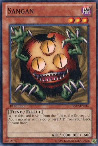 1st Edition, Common, Dark, Effect Monster, Fiend, Starter Deck: Xyz Symphony Sangan [YS12-EN016] Common - Trading Card World