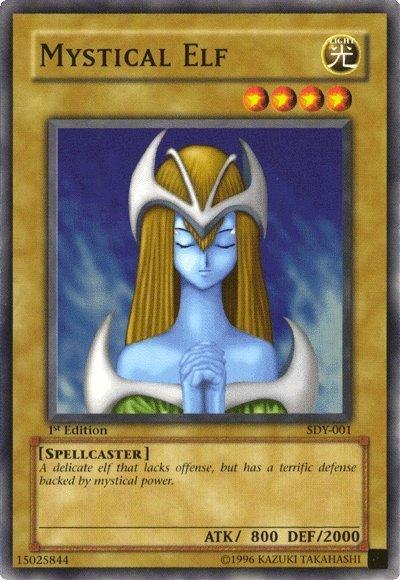 1st Edition, Common, Light, Normal Monster, Spellcaster, Starter Deck: Yugi, Unlimited Mystical Elf [SDY-001] Common - Trading Card World
