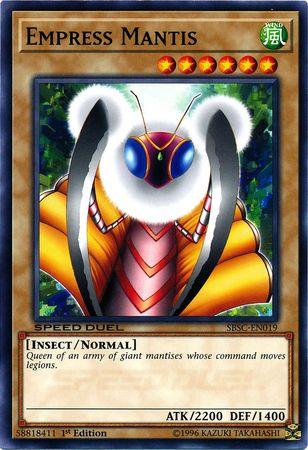 1st Edition, Common, Insect, Normal Monster, Speed Duel: Scars of Battle, Wind Empress Mantis [SBSC-EN019] Common - Trading Card World