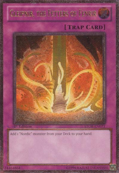 1st Edition, Normal Trap, Storm of Ragnarok, Trap, Ultimate Rare, Unlimited Gleipnir, the Fetters of Fenrir [STOR-EN073] Ultimate Rare - Trading Card World