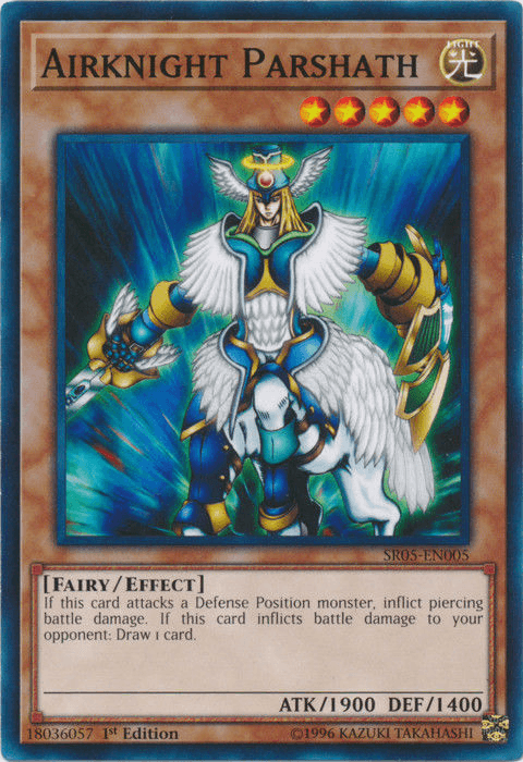 1st Edition, Common, Effect Monster, Fairy, Light, Structure Deck: Wave of Light Airknight Parshath [SR05-EN005] Common - Trading Card World