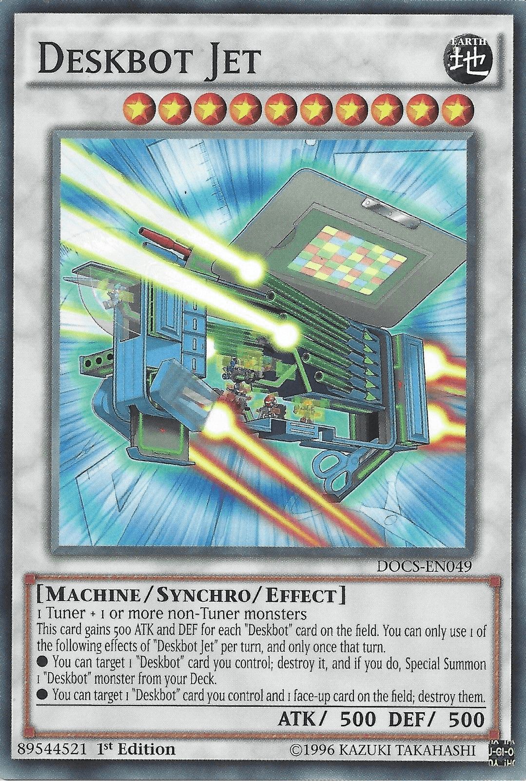 1st Edition, Common, Dimension of Chaos, Earth, Machine, Synchro/Effect Monster, Unlimited Deskbot Jet [DOCS-EN049] Common - Trading Card World