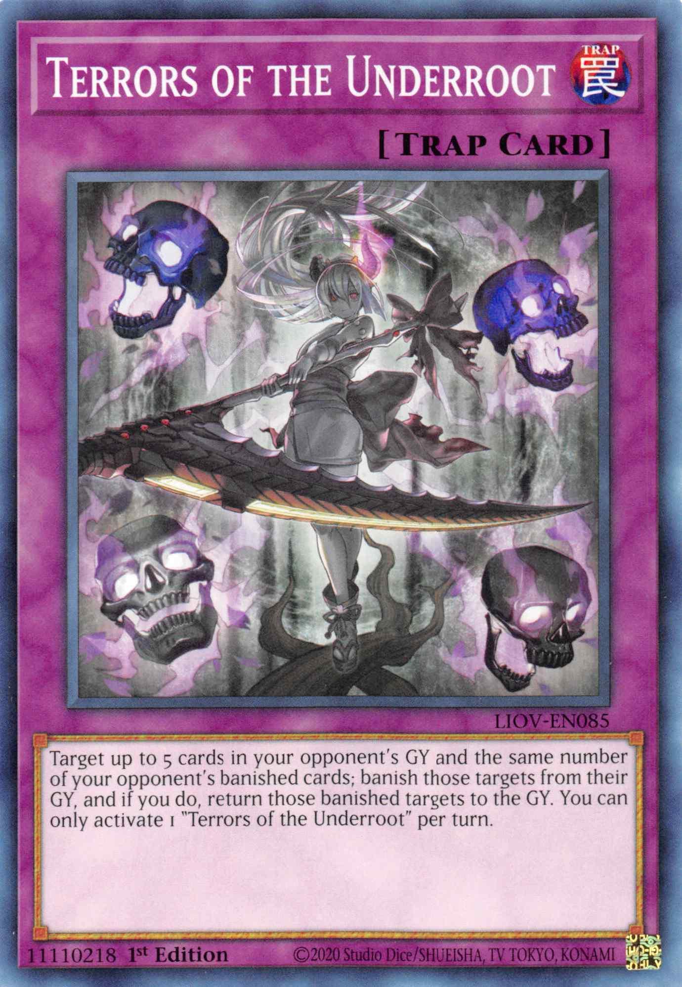 1st Edition, Common, Lightning Overdrive, Normal Trap, Trap Terrors of the Underroot [LIOV-EN085] Common - Trading Card World