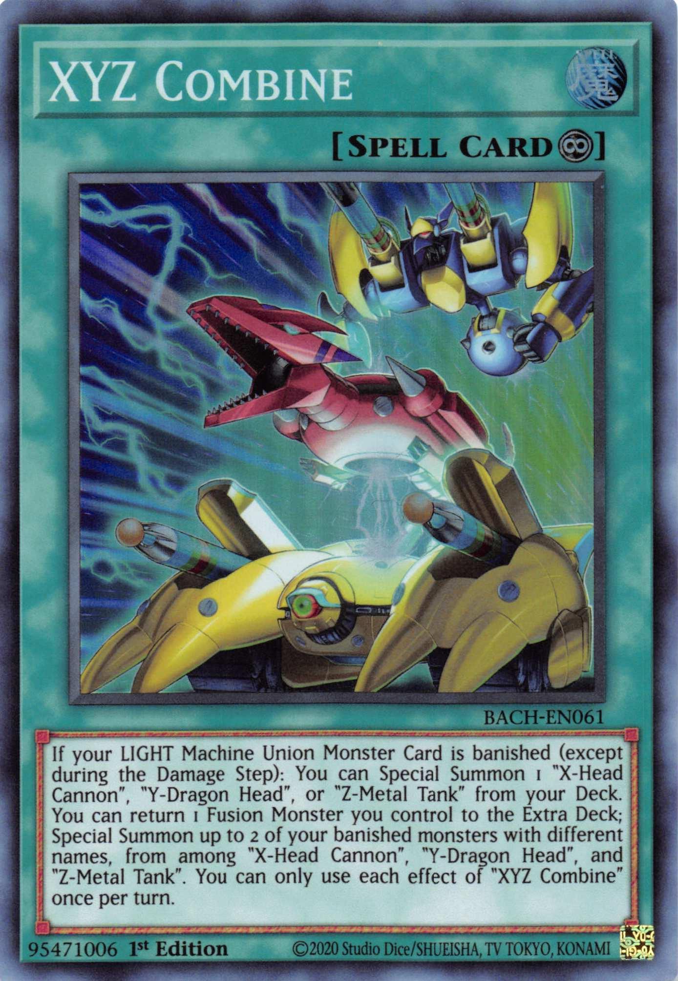 1st Edition, Battle of Chaos, Continuous Spell, Spell, Super Rare XYZ Combine [BACH-EN061] Super Rare - Trading Card World