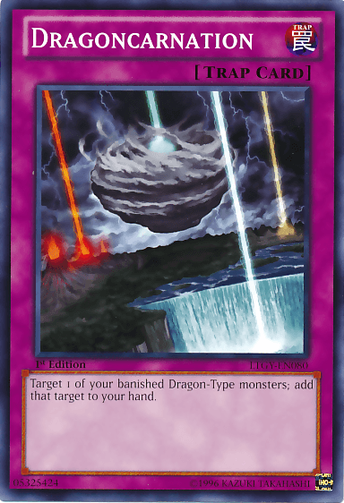 1st Edition, Common, Lord of the Tachyon Galaxy, Normal Trap, Trap, Unlimited Dragoncarnation [LTGY-EN080] Common - Trading Card World