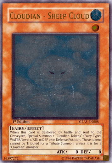 1st Edition, Effect Monster, Fairy, Gladiator's Assault, Ultimate Rare, Unlimited, Water Cloudian - Sheep Cloud [GLAS-EN008] Ultimate Rare - Trading Card World