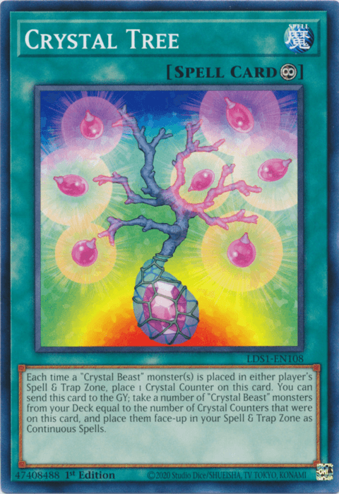 1st Edition, Common, Continuous Spell, Legendary Duelists: Season 1, Spell Crystal Tree [LDS1-EN108] Common - Trading Card World