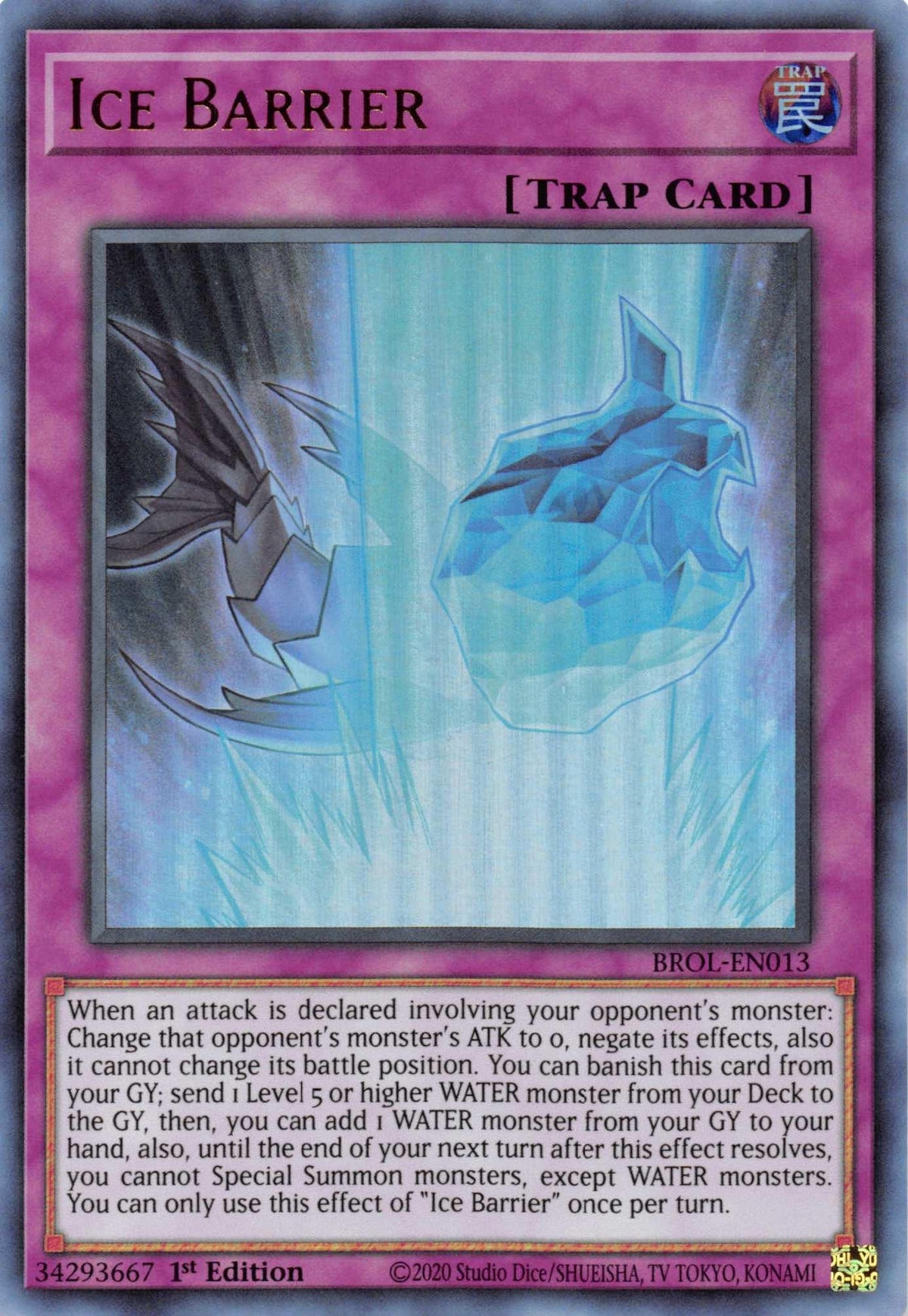 1st Edition, Brothers of Legend, Normal Trap, Trap, Ultra Rare Ice Barrier [BROL-EN013] Ultra Rare - Trading Card World