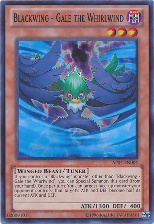 Astral Pack 4, Dark, Super Rare, Tuner Monster, Unlimited, Winged Beast Blackwing - Gale the Whirlwind [AP04-EN004] Super Rare - Trading Card World