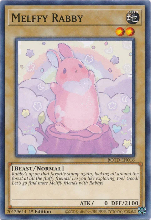 1st Edition, Beast, Common, Earth, Normal Monster, Rise of the Duelist Melffy Rabby [ROTD-EN016] Common - Trading Card World