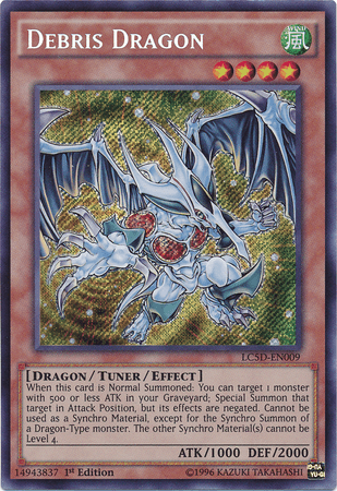 1st Edition, Dragon, Legendary Collection 5D's, Secret Rare, Tuner/Effect Monster, Wind Debris Dragon [LC5D-EN009] Secret Rare - Trading Card World