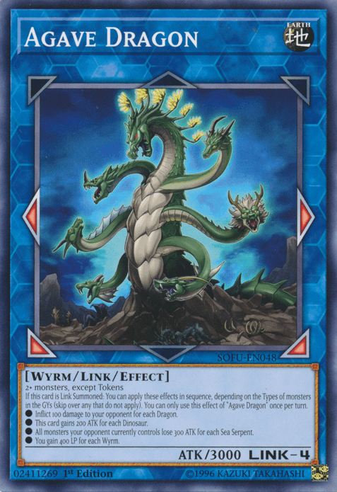 1st Edition, Common, Earth, Link/Effect Monster, Soul Fusion, Unlimited, Wyrm Agave Dragon [SOFU-EN048] Common - Trading Card World