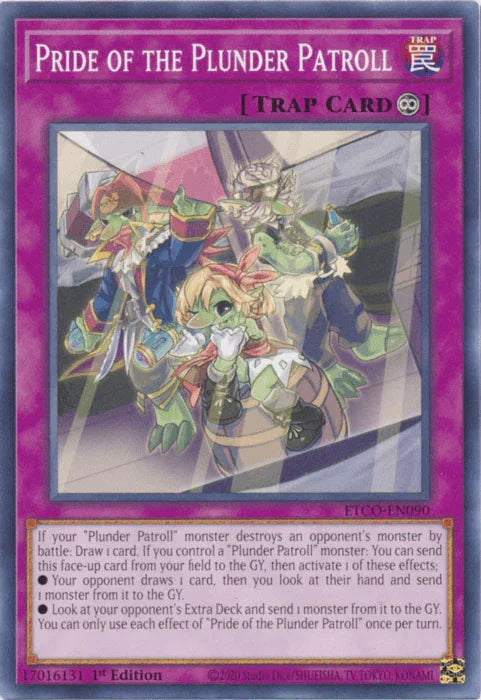 1st Edition, Common, Continuous Trap, Eternity Code, Trap Pride of the Plunder Patroll [ETCO-EN090] Common - Trading Card World