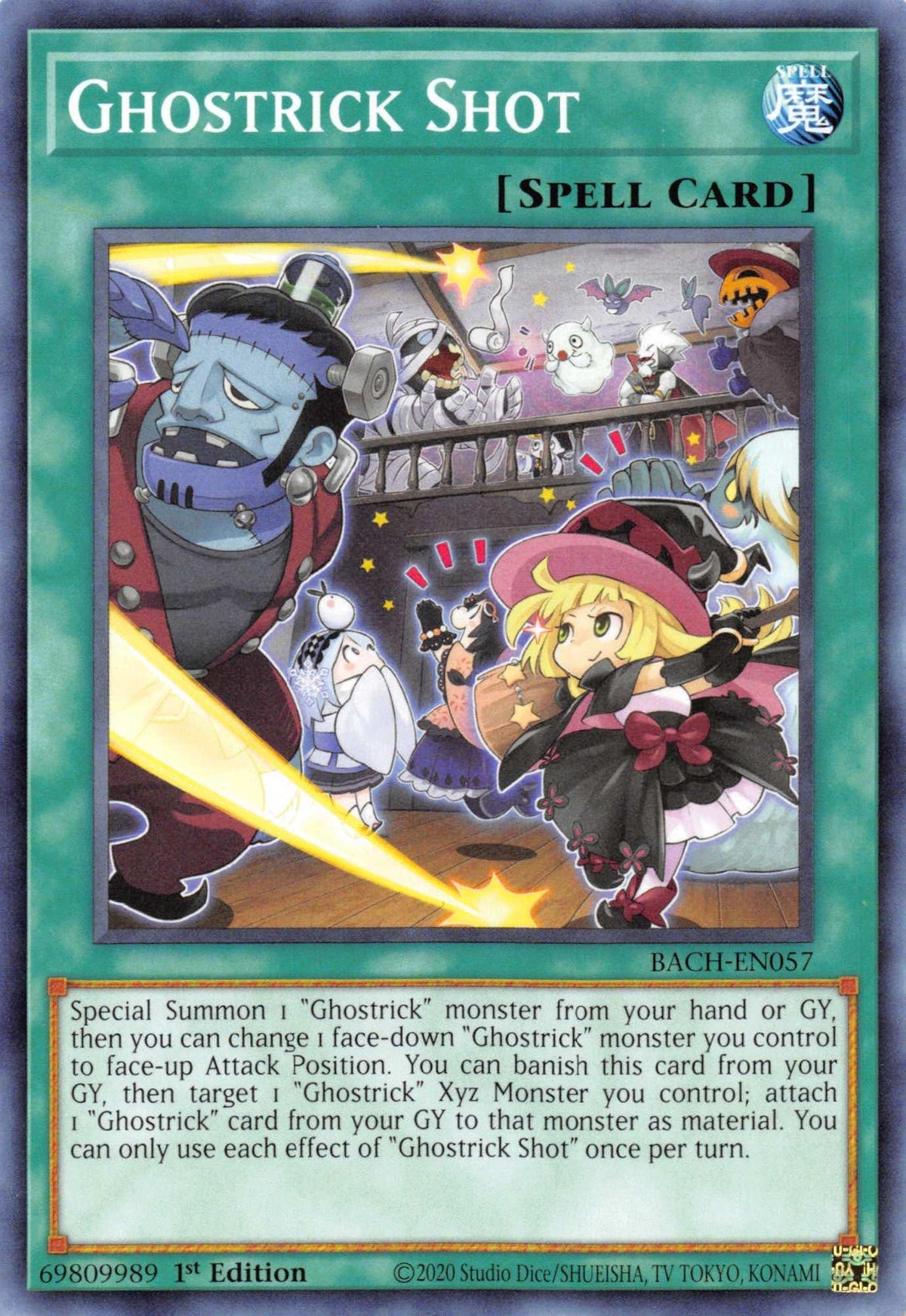 1st Edition, Battle of Chaos, Common, Normal Spell, Spell Ghostrick Shot [BACH-EN057] Common - Trading Card World