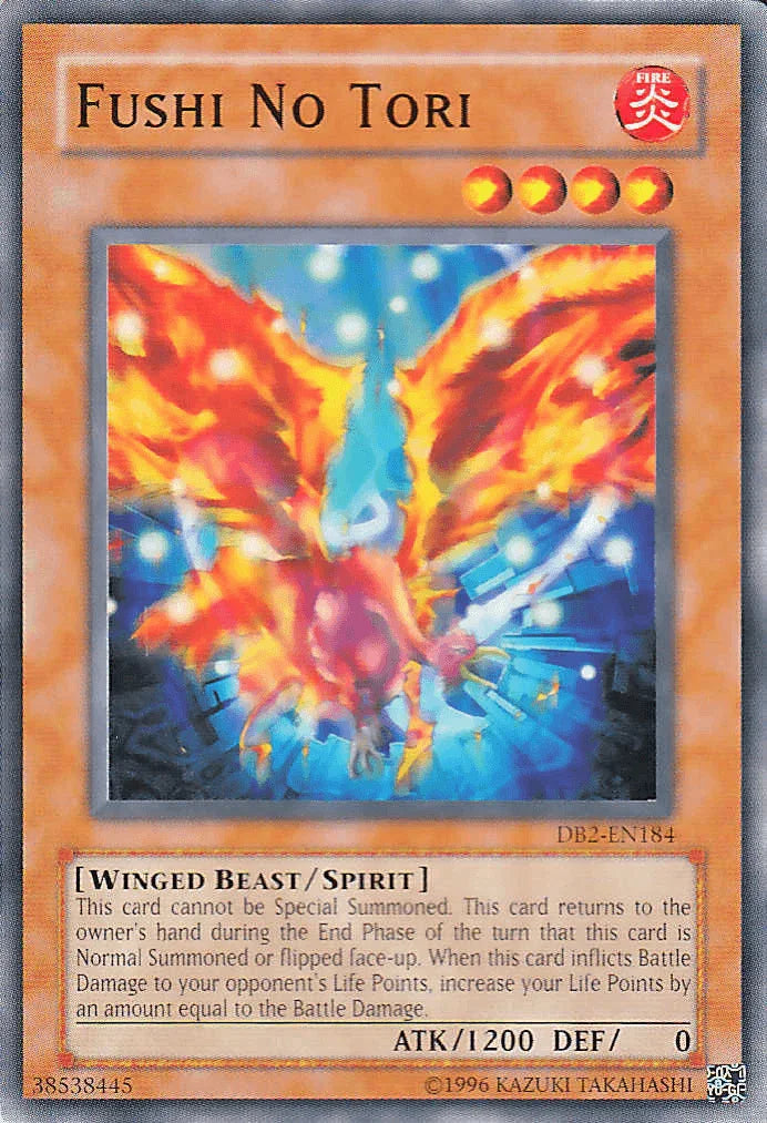 Common, Dark Beginning 2, Fire, Spirit Monster, Unlimited, Winged Beast Fushi No Tori [DB2-EN184] Common - Trading Card World