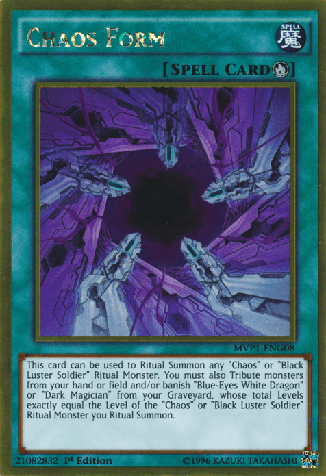 1st Edition, Gold Rare, Ritual Spell, Spell, The Dark Side of Dimensions Movie Pack: Gold Edition, Unlimited Chaos Form [MVP1-ENG08] Gold Rare - Trading Card World