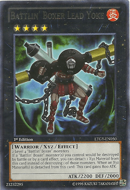 1st Edition, Fire, Lord of the Tachyon Galaxy, Rare, Unlimited, Warrior, Xyz/Effect Monster Battlin' Boxer Lead Yoke [LTGY-EN050] Rare - Trading Card World