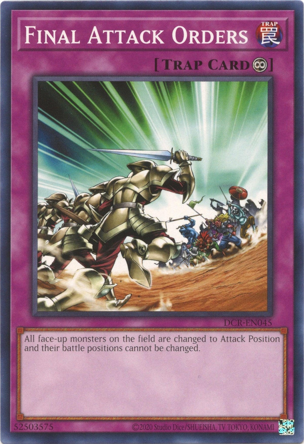 Common, Continuous Trap, Dark Crisis (25th Anniversary Edition), Trap, Unlimited Final Attack Orders (25th Anniversary) [DCR-EN045] Common - Trading Card World