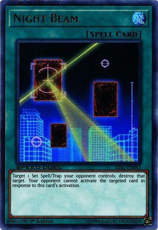 1st Edition, Normal Spell, Speed Duel: Scars of Battle, Spell, Ultra Rare Night Beam [SBSC-EN043] Ultra Rare - Trading Card World