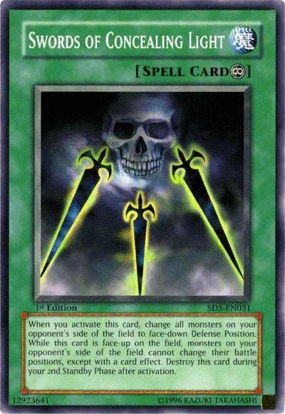 1st Edition, Common, Continuous Spell, Spell, Structure Deck: Warrior's Triumph Swords of Concealing Light [SD5-EN031] Common - Trading Card World