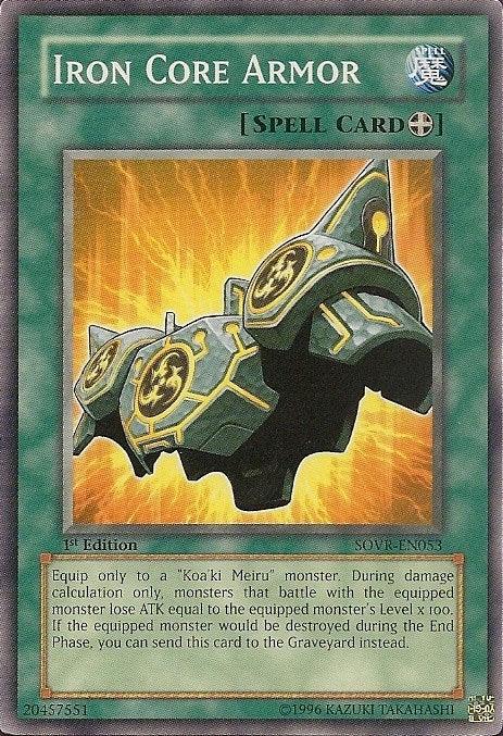 1st Edition, Common, Equip Spell, Spell, Stardust Overdrive, Unlimited Iron Core Armor [SOVR-EN053] Common - Trading Card World