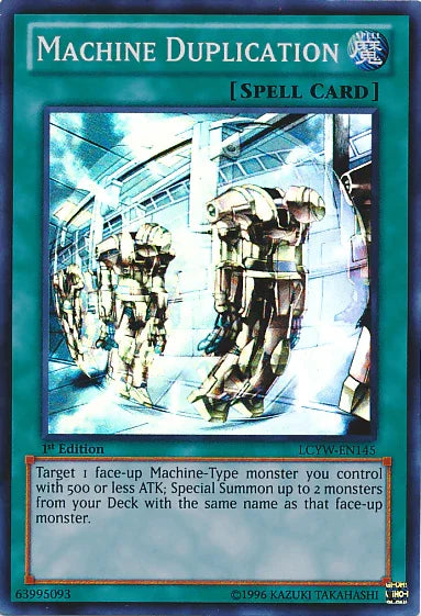 1st Edition, Legendary Collection 3: Yugi's World, Normal Spell, Spell, Super Rare, Unlimited Machine Duplication [LCYW-EN145] Super Rare - Trading Card World