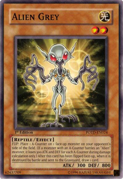 1st Edition, Common, Effect Monster, Light, Power of the Duelist, Reptile, Unlimited Alien Grey [POTD-EN024] Common - Trading Card World