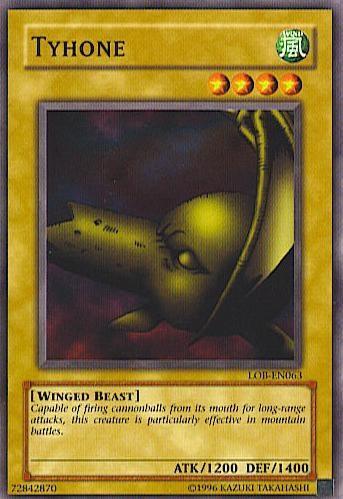 Common, Normal Monster, The Legend of Blue Eyes White Dragon, Unlimited, Wind, Winged Beast Tyhone [LOB-EN063] Common - Trading Card World