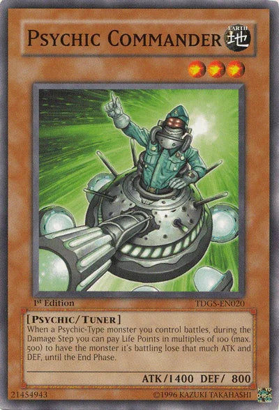 1st Edition, Common, Earth, Psychic, The Duelist Genesis, Tuner Monster, Unlimited Psychic Commander [TDGS-EN020] Common - Trading Card World
