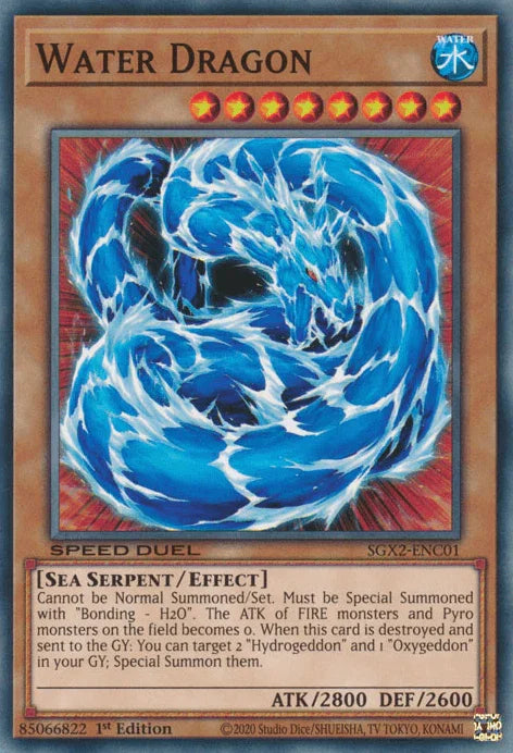 1st Edition, Common, Effect Monster, Serpent, Speed Duel GX: Midterm Paradox, Water Water Dragon [SGX2-ENC01] Common - Trading Card World