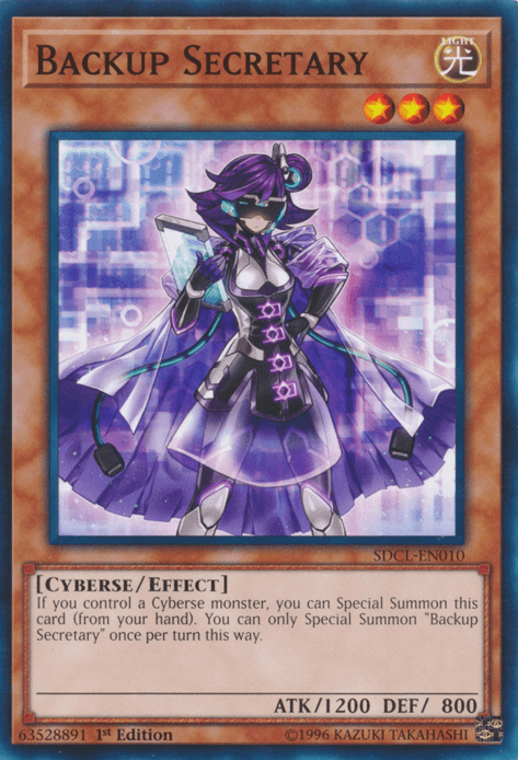 1st Edition, Common, Cyberse, Effect Monster, Light, Structure Deck: Cyberse Link Backup Secretary [SDCL-EN010] Common - Trading Card World