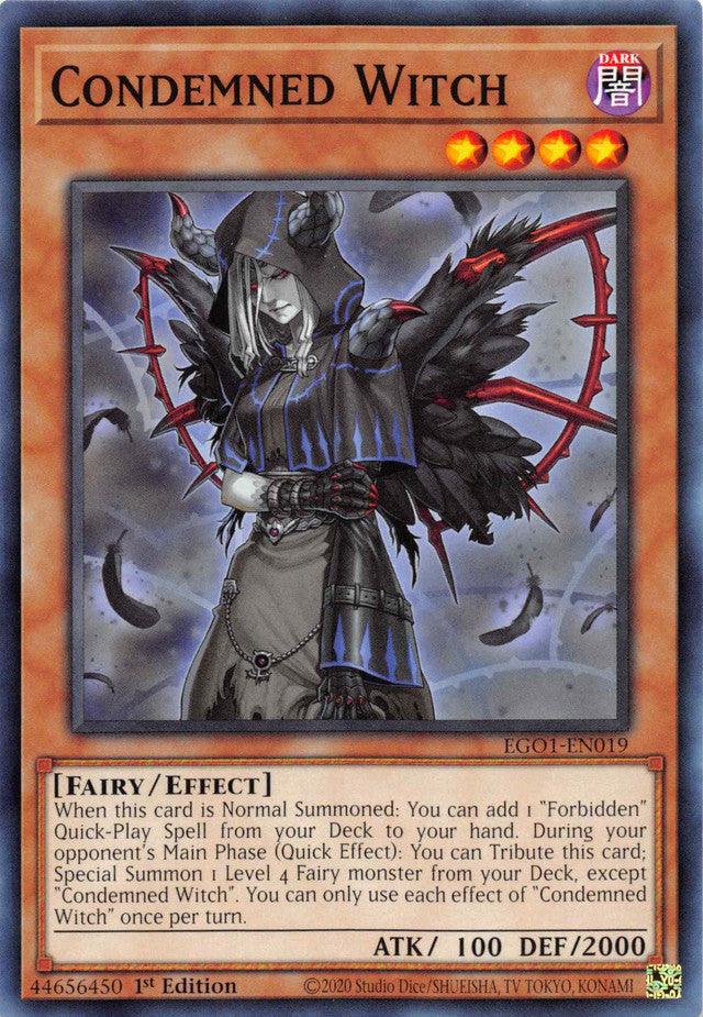 Common, Dark, Effect Monster, Egyptian God Deck: Obelisk the Tormentor Unlimited, Fairy, Unlimited Condemned Witch [EGO1-EN019] Common - Trading Card World