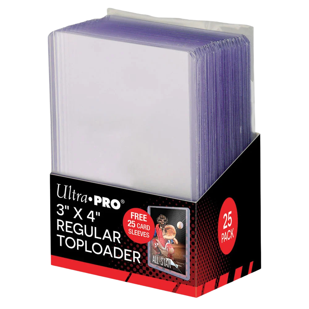 Ultra Pro: 3" x 4" Clear Regular Toploaders and Soft Sleeves Bundle (25ct)