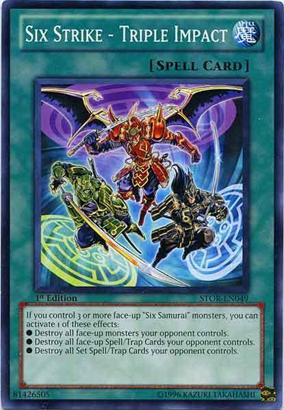 1st Edition, Common, Normal Spell, Spell, Storm of Ragnarok, Unlimited Six Strike - Triple Impact [STOR-EN049] Common - Trading Card World