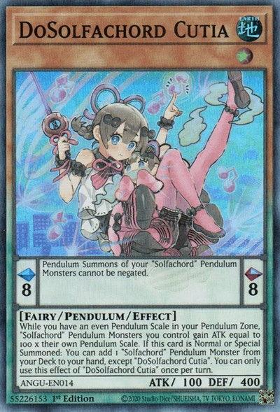 1st Edition, Ancient Guardians, Earth, Fairy, Pendulum/Effect Monster, Super Rare DoSolfachord Cutia (Super Rare) [ANGU-EN014] Super Rare - Trading Card World