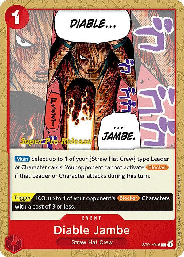 Common, Event, Starter Decks, Straw Hat Crew, Super Pre-Release Starter Deck: Straw Hat Crew Diable Jambe [Super Pre-Release Starter Deck: Straw Hat Crew] - Trading Card World