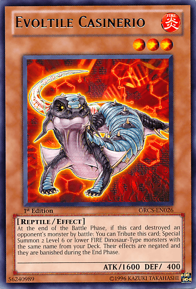 1st Edition, Effect Monster, Fire, Order of Chaos, Rare, Reptile, Unlimited Evoltile Casinerio [ORCS-EN026] Rare - Trading Card World