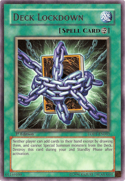 1st Edition, Continuous Spell, Light of Destruction, Rare, Spell, Unlimited Deck Lockdown [LODT-EN060] Rare - Trading Card World