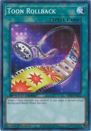 1st Edition, Common, Normal Spell, Speed Duel: Match of the Millennium, Spell Toon Rollback [SS04-ENB21] Common - Trading Card World