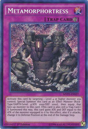1st Edition, Continuous Trap, Secret Rare, The Dark Side of Dimensions Movie Pack: Secret Edition, Trap Metamorphortress [MVP1-ENS27] Secret Rare - Trading Card World