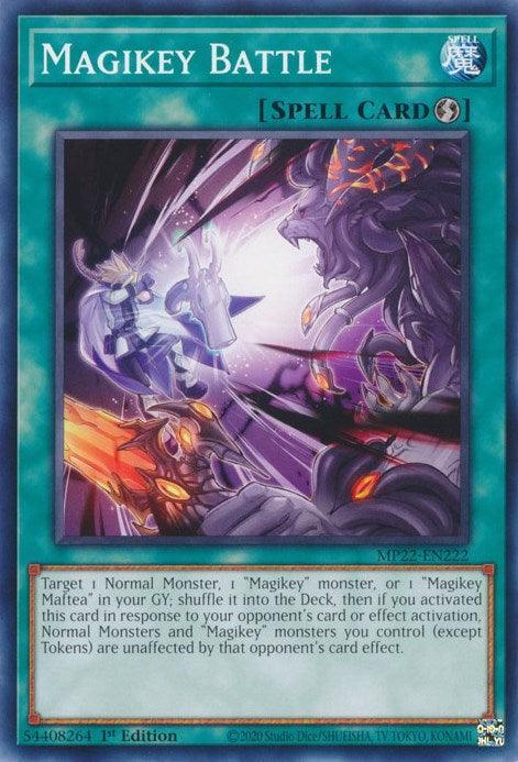 1st Edition, 2022 Tin of the Pharaoh's Gods, Common, Quick-Play Spell, Spell Magikey Battle [MP22-EN222] Common - Trading Card World
