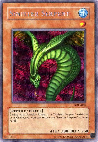 Effect Monster, Limited, Reptile, Secret Rare, Stairway to the Destined Duel, Water Sinister Serpent [SDD-002] Secret Rare - Trading Card World