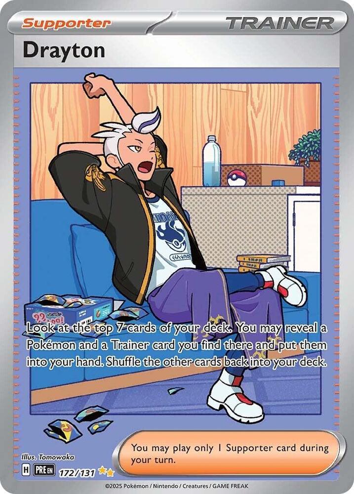 172, Holofoil, Scarlet & Violet: Prismatic Evolutions, Special Illustration Rare, Supporter Drayton (172/131) [Scarlet & Violet: Prismatic Evolutions] - Trading Card World